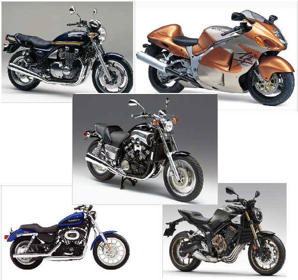 CB650R
スポーツスター
VMax
隼
ゼファー1100